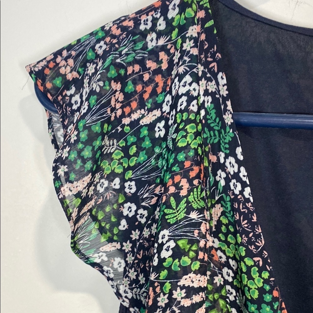 Tommy Hilfiger Floral Mini Dress Flutter Sleeve Size 14 Spring - Picture 3 of 14